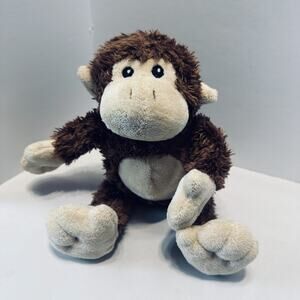 Baby Aspen Brown Monkey Plush Rattle Soft Toy Stuffed Animal lovey